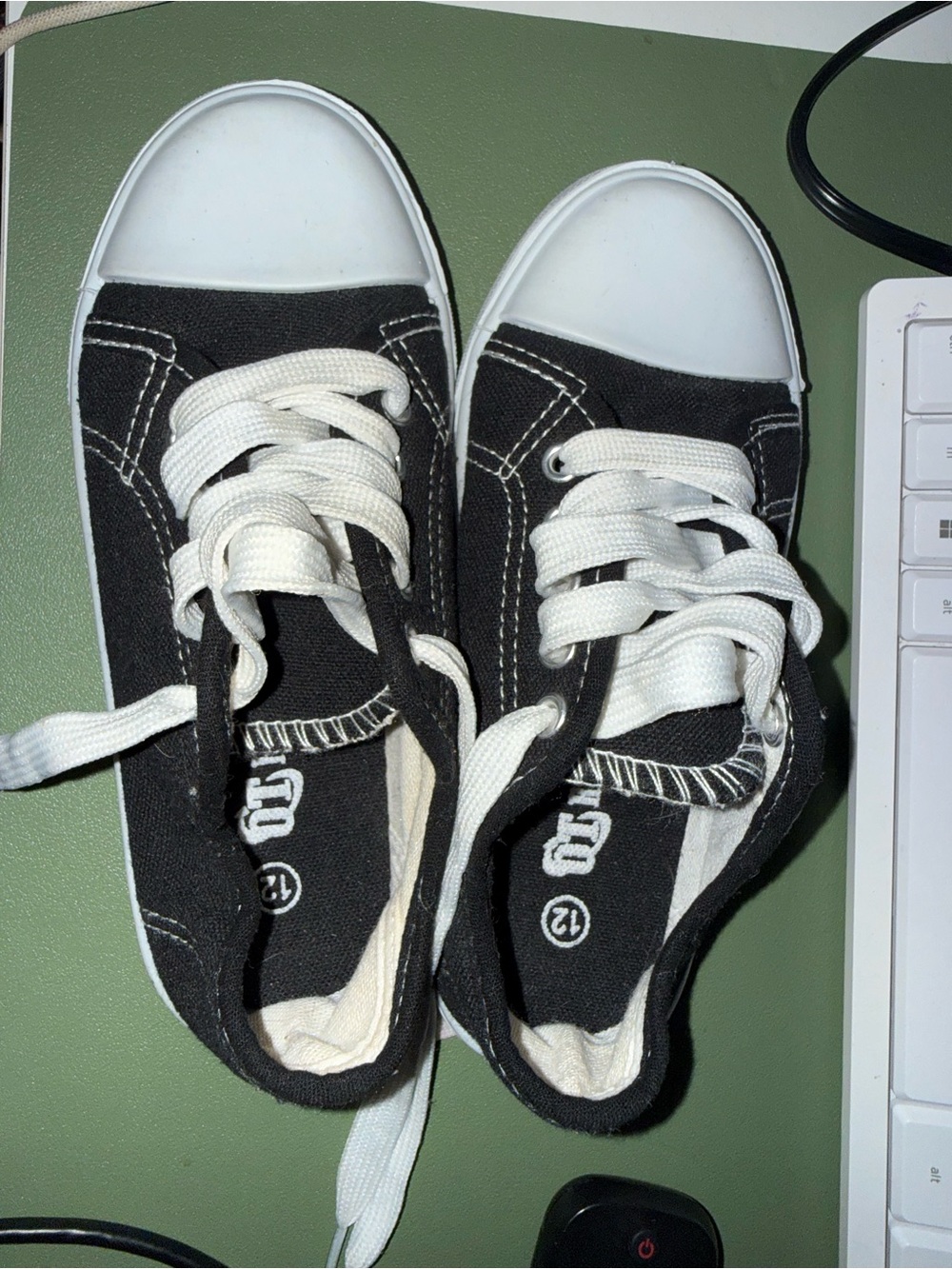 Revolution Black and White Kids Sneakers